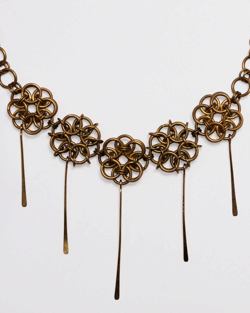 Brass Metallic Daisy Necklace