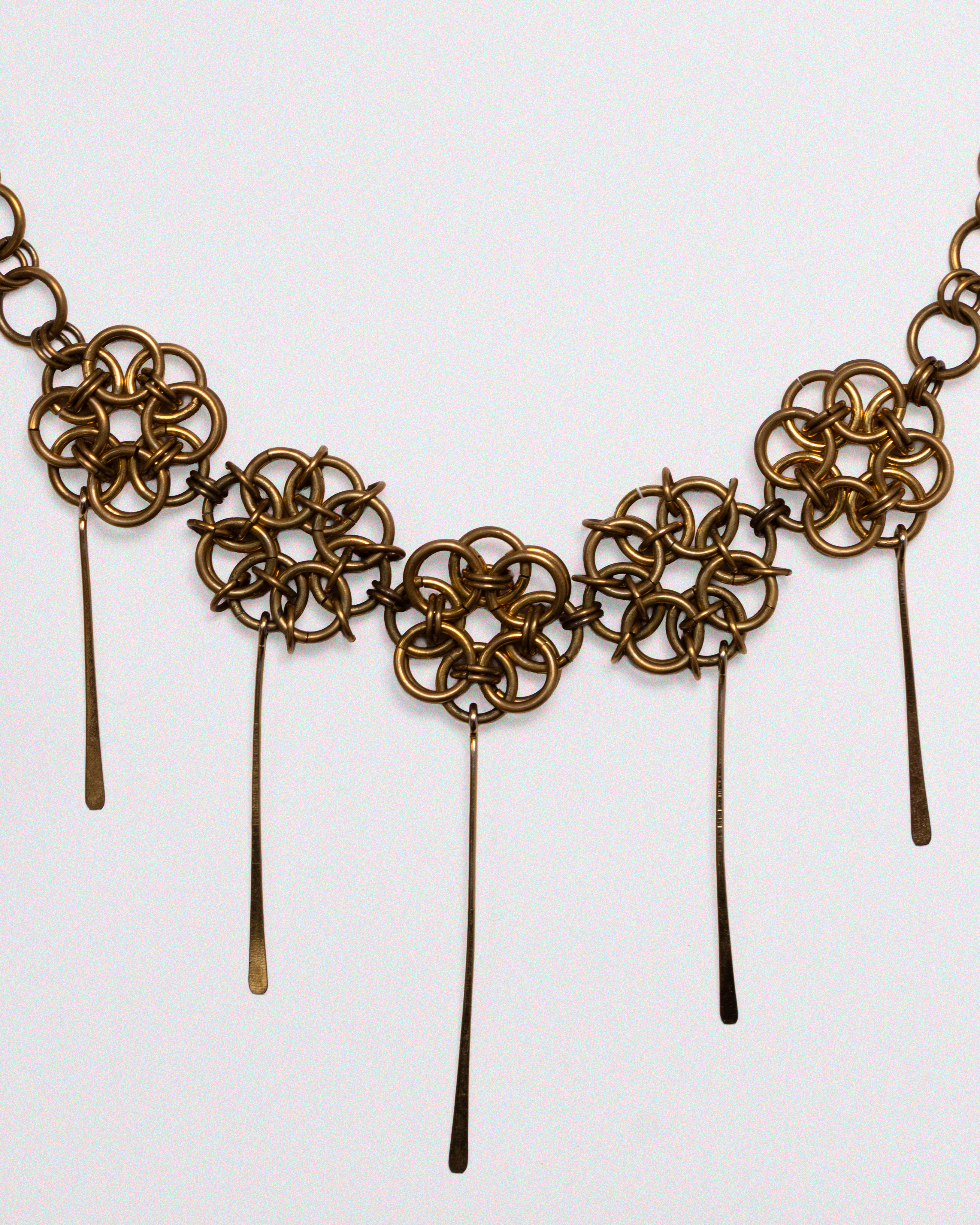 Brass Metallic Daisy Necklace